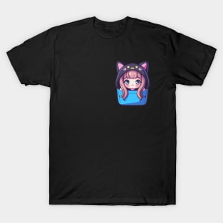 cat anime pocket T-Shirt